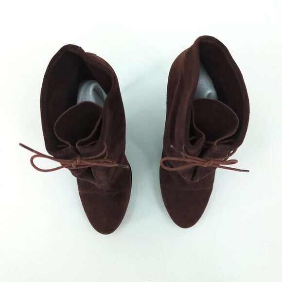 Burberry Women 36 US 6 Prorsum Tanfield 110 Ankle Boots Booties Brown Suede - Picture 3 of 14